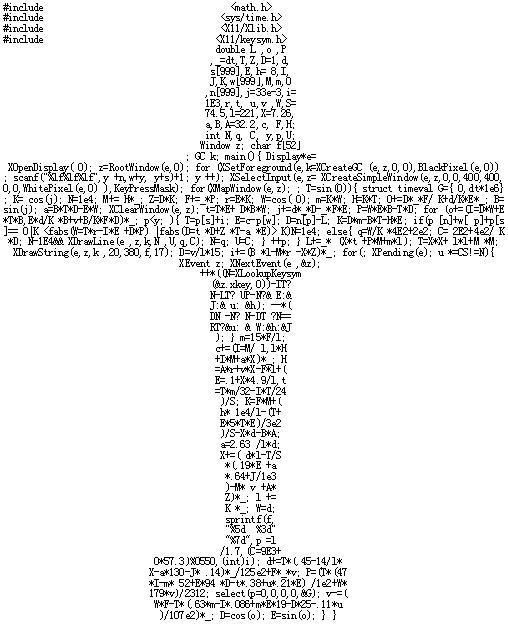 源自aerojockey.com的一个C代码程序